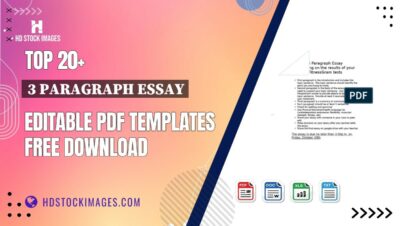 Top 20+ 3 Paragraph Essay Editable PDF Templates Free Download