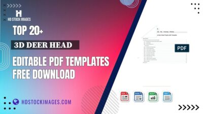 Top 20+ 3d Deer Head    Editable PDF Templates Free Download