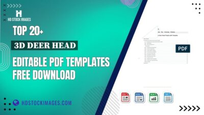 Top 20+ 3d Deer Head Editable PDF Templates Free Download