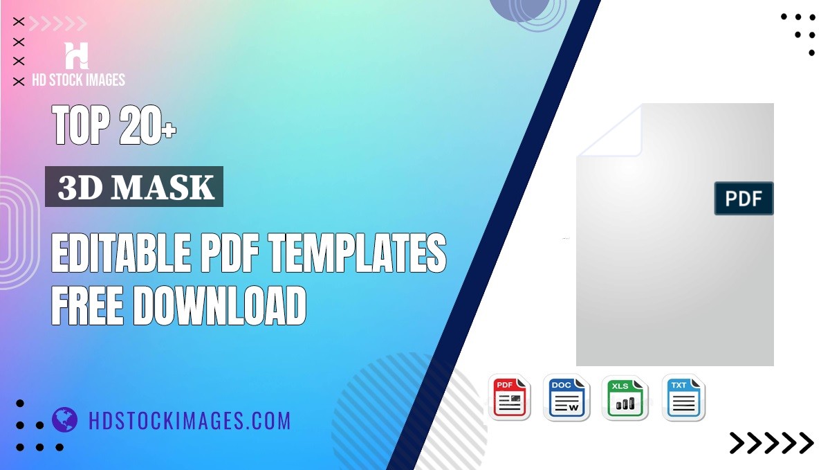 Top 20+ 3d Mask Editable PDF Templates Free Download