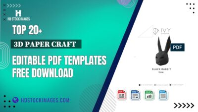 Top 20+ 3d Paper Craft   Editable PDF Templates Free Download