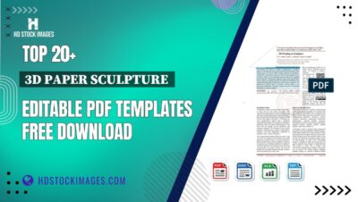 Top 20+ 3d Paper Sculpture  Editable PDF Templates Free Download