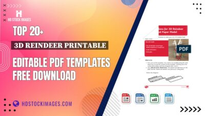 Top 20+ 3d Reindeer Printable Editable PDF Templates Free Download