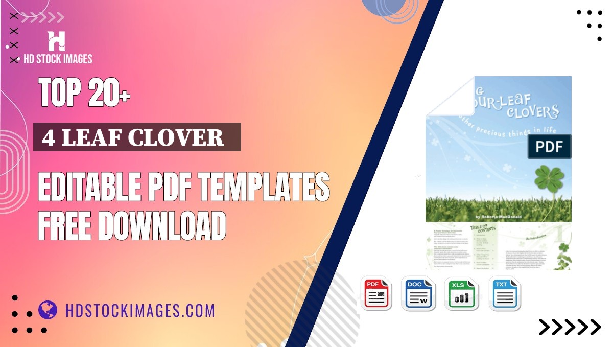 Top 20+ 4 Leaf Clover   Editable PDF Templates Free Download