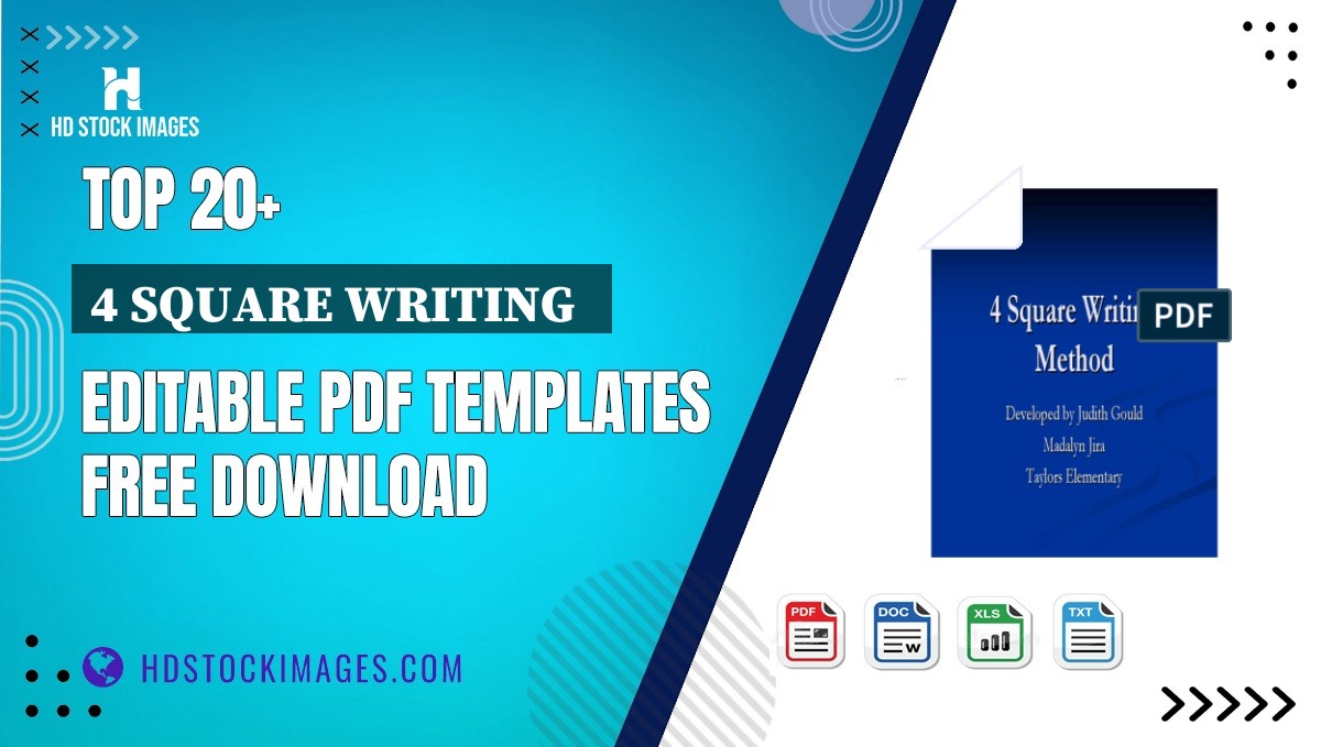 Top 20+ 4 Square Writing   Editable PDF Templates Free Download