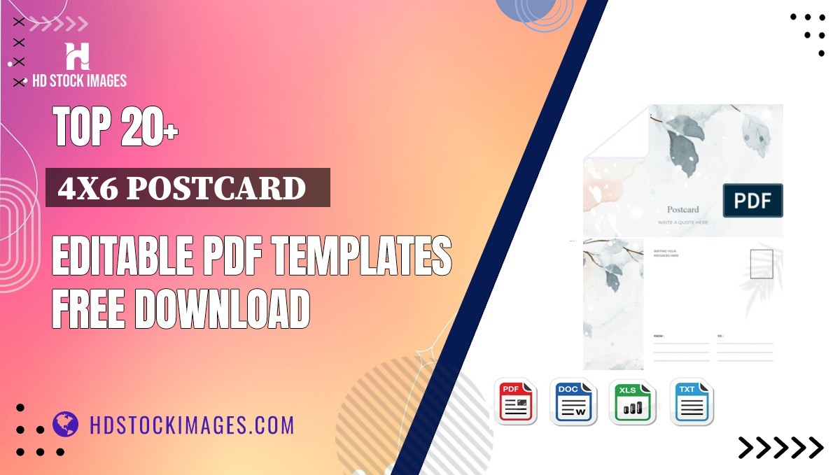 Top 20+ 4x6 Postcard   Editable PDF Templates Free Download