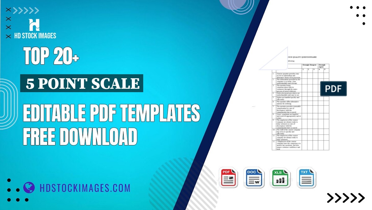 Top 20+ 5 Point Scale Editable PDF Templates Free Download