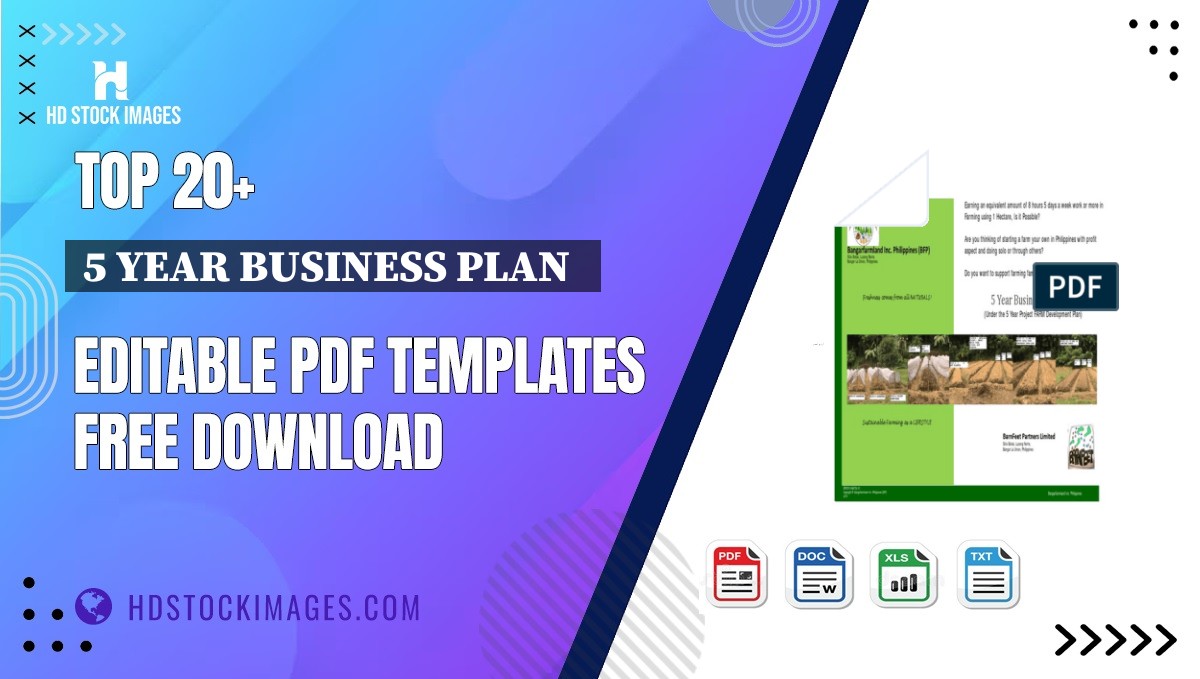 Top 20+ 5 Year Business Plan   Editable PDF Templates Free Download