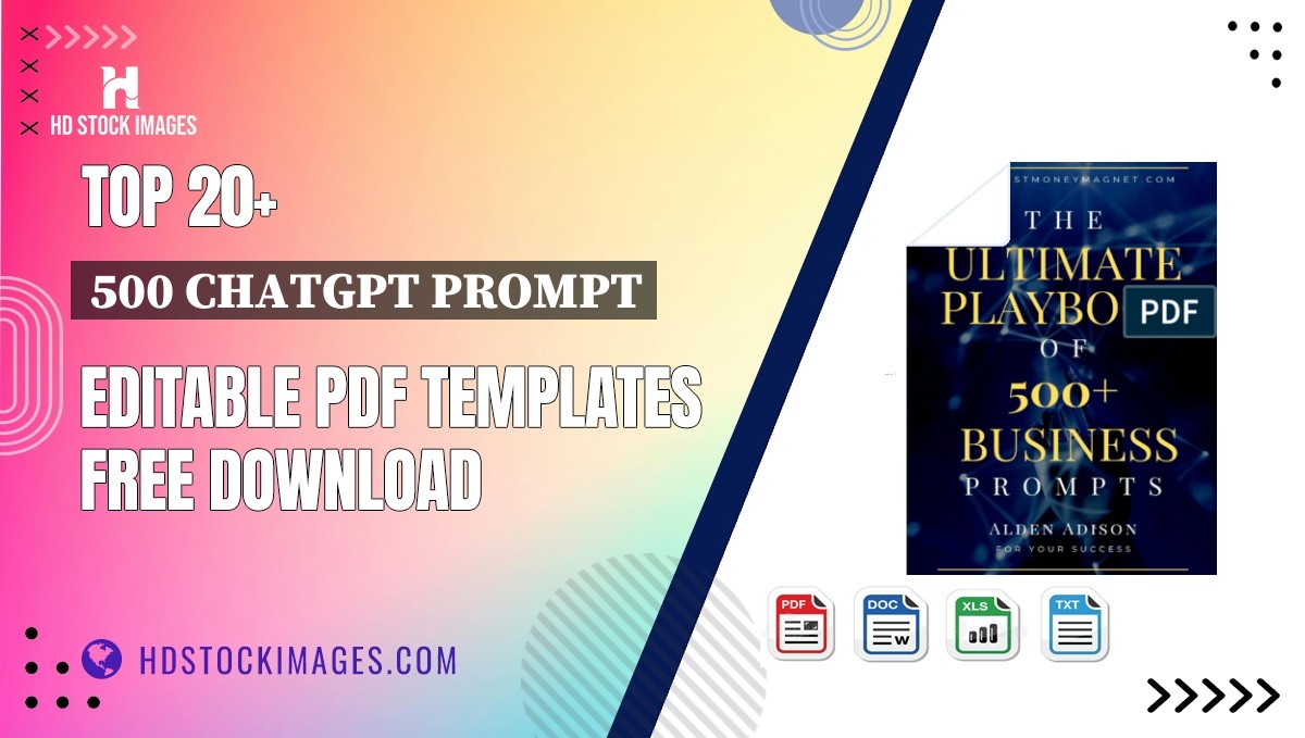 Top 20+ 500 Chatgpt Prompt Editable PDF Templates Free Download