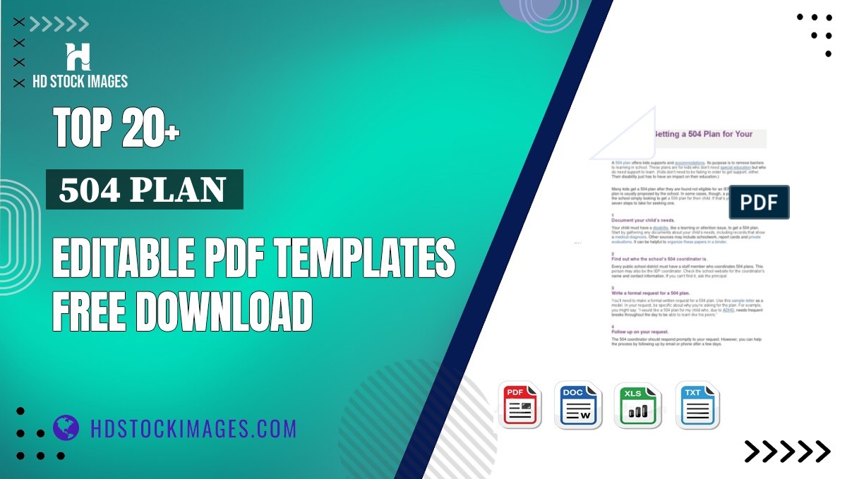 Top 20+ 504 Plan  Editable PDF Templates Free Download