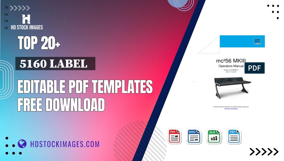 Top 20+ 5160 Label   Editable PDF Templates Free Download