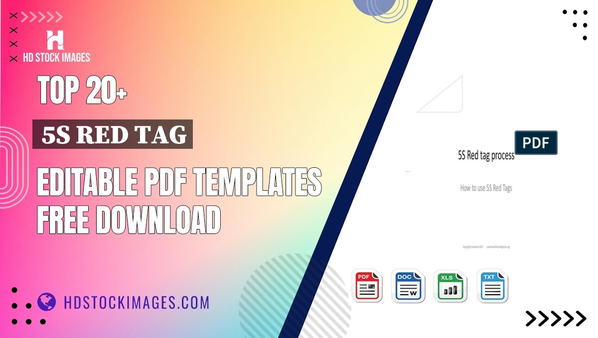 Top 20+ 5s Red Tag Editable PDF Templates Free Download