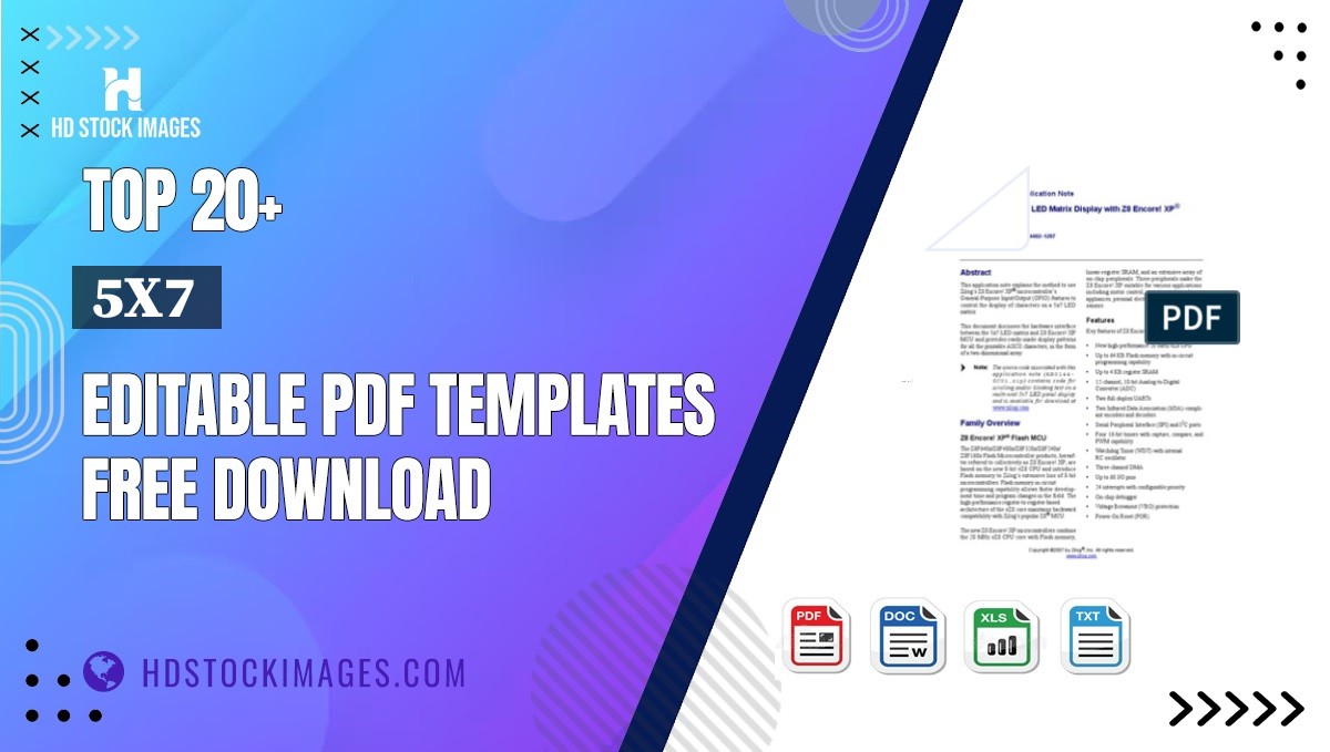 Top 20+ 5x7  Editable PDF Templates Free Download