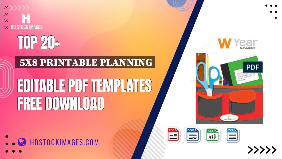 Top 20+ 5x8 Printable Planning Editable PDF Templates Free Download