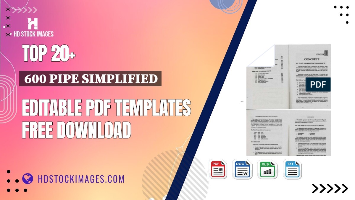 Top 20+ 600 Pipe Simplified Editable PDF Templates Free Download