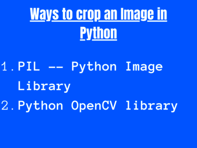 How to crop an image in Python  AskPython