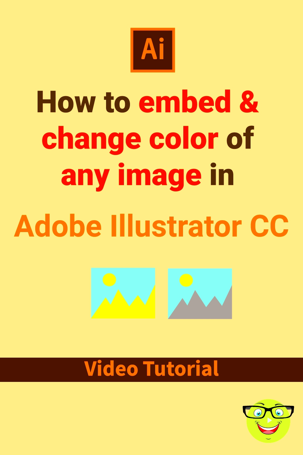 How to embed  change color of any image in Adobe Illustrator CC