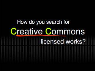 Finding and Crediting CopyrightFriendly Images for Presentations and