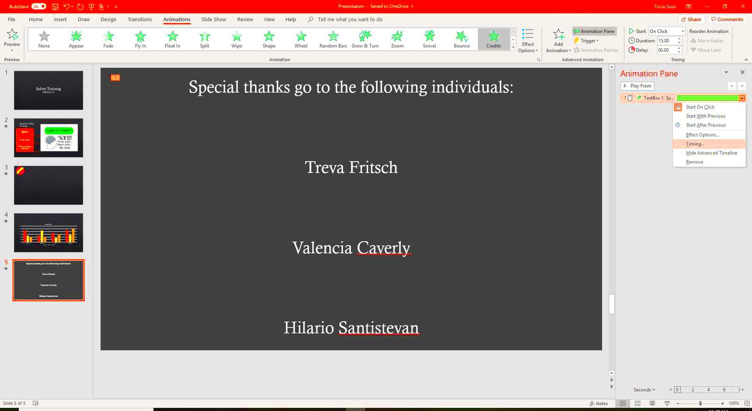 Add Rolling Credits to a PowerPoint Presentation