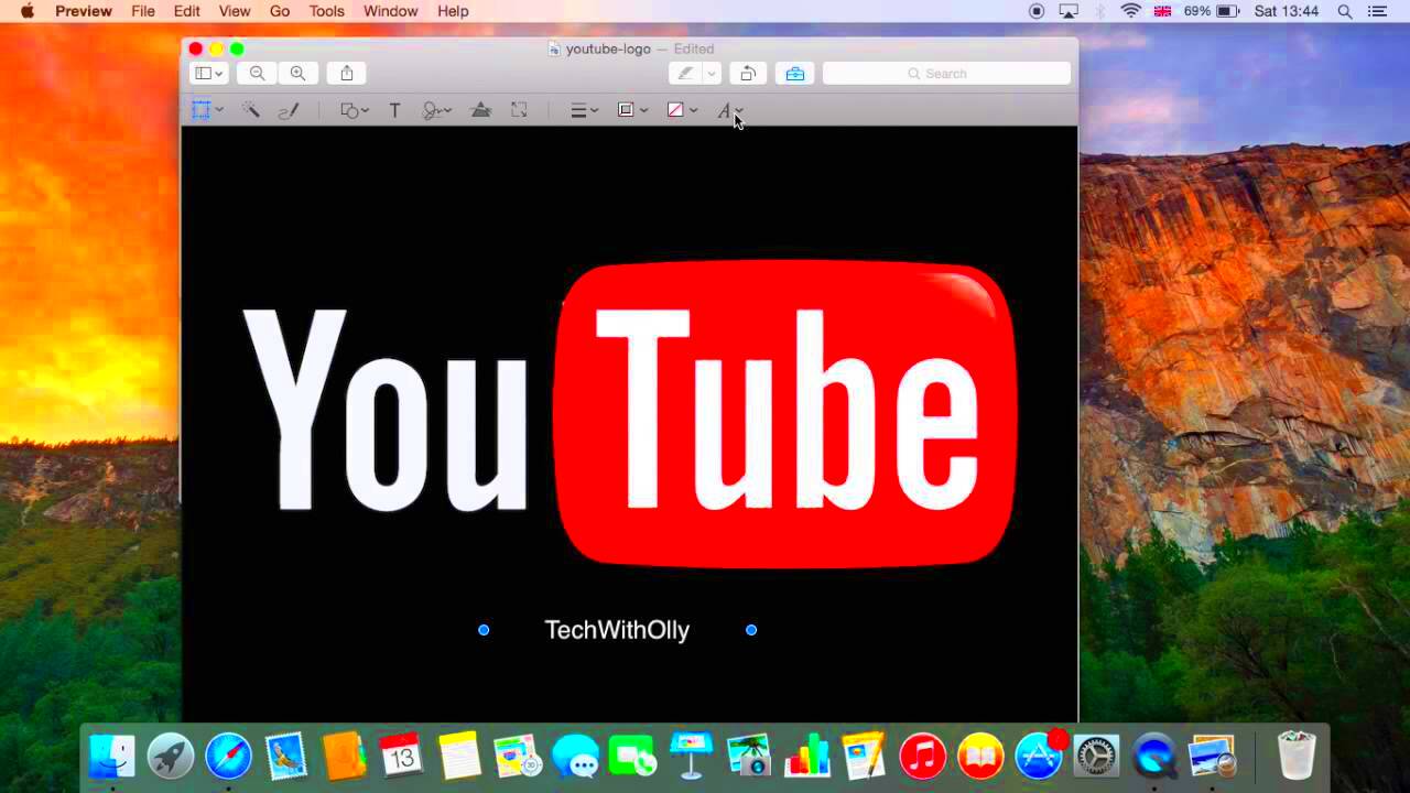 How To Add Text To An Image MAC  YouTube