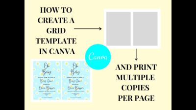 How to create a grid in Canva so you can print multiple copies per page