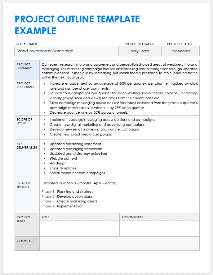 How to Write a Project Outline  Smartsheet