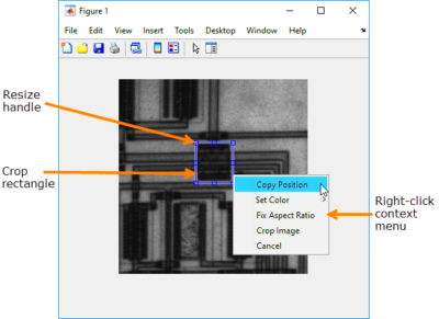 Crop image  MATLAB imcrop  MathWorks India