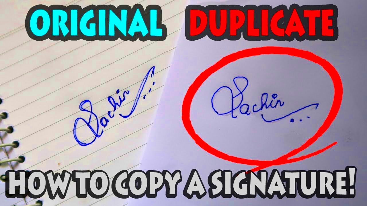 How to copy a signature  YouTube