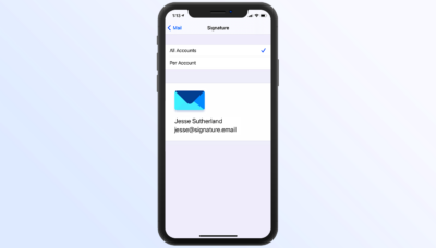How to add an image to an email signature on iPhone or iPad