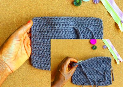 How to Sew Notions Onto Crochet Fabric Photo Tutorial