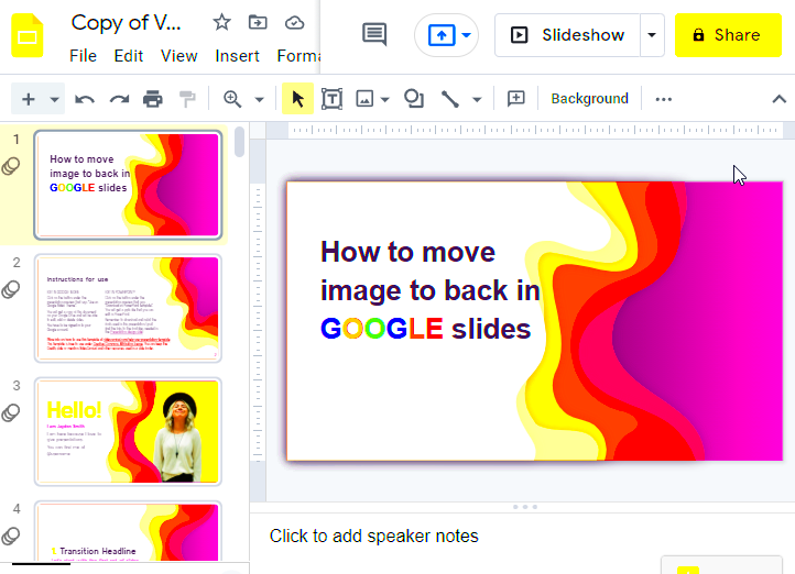 How to Move Image to Back in Google Slides Best Practice