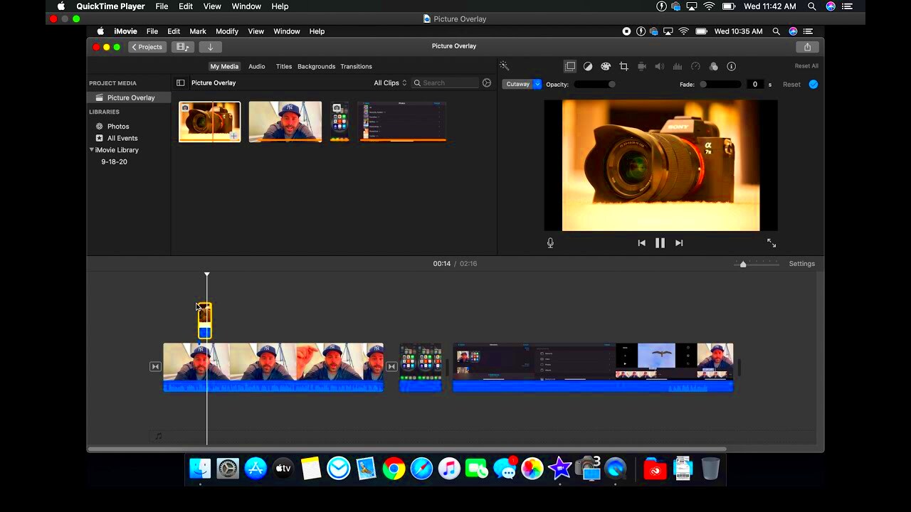 How to create a photo overlay in iMovie Simple  YouTube