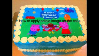 How To Apply Edible Image On The Cake  YouTube