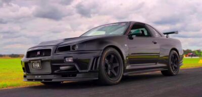 Watch a 1744HP 99 Nissan Skyline R34 GTR With 34L Stroker Run 8s