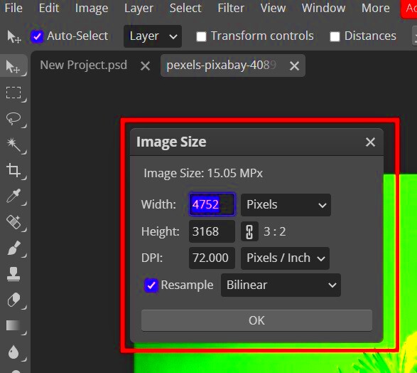 How to Resize an Image in Photopea  Edits 101