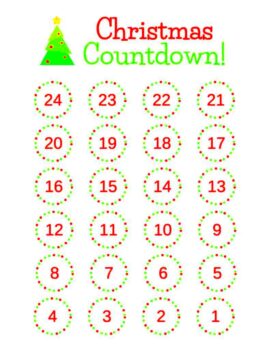 How Many Days until Christmas Calendar Free Printable  Parties Made