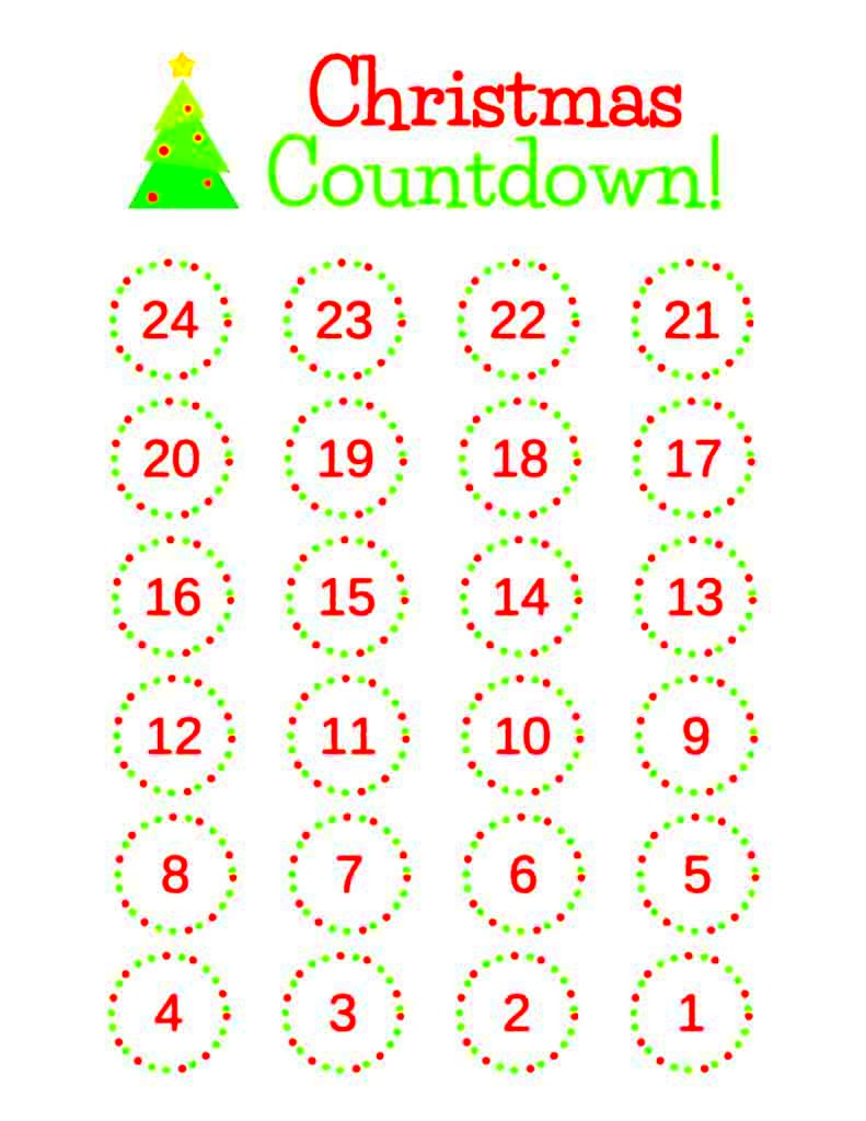 How Many Days until Christmas Calendar Free Printable  Parties Made