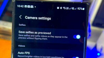 How To Change Mirror Image in Samsung Galaxy S23 Ultra SelfieFront