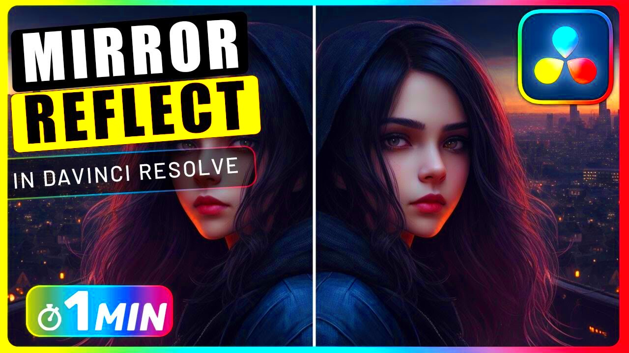 How to Create MIRROR REFLECT Effect in Davinci Resolve  YouTube