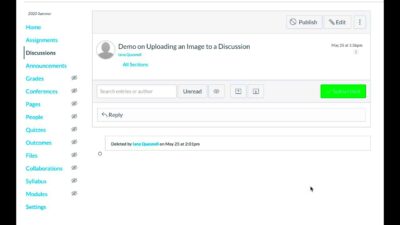 Upload an Image to a Canvas Course Discussion  YouTube