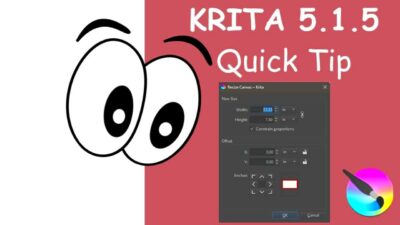 KRITA 5 1 5  QUICK TIP  HOW TO RESIZE THE CANVAS WITHOUT ALTERING