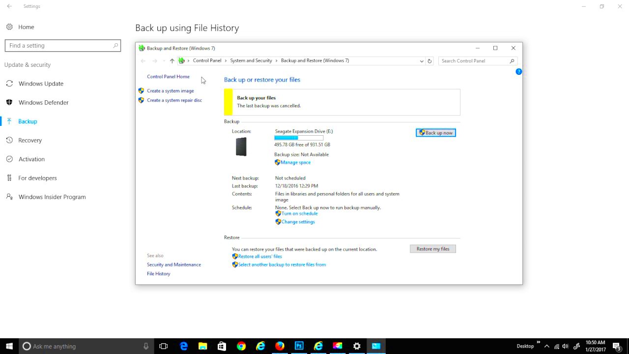 Windows 10 Create Backup System Image of your Hard drive  YouTube