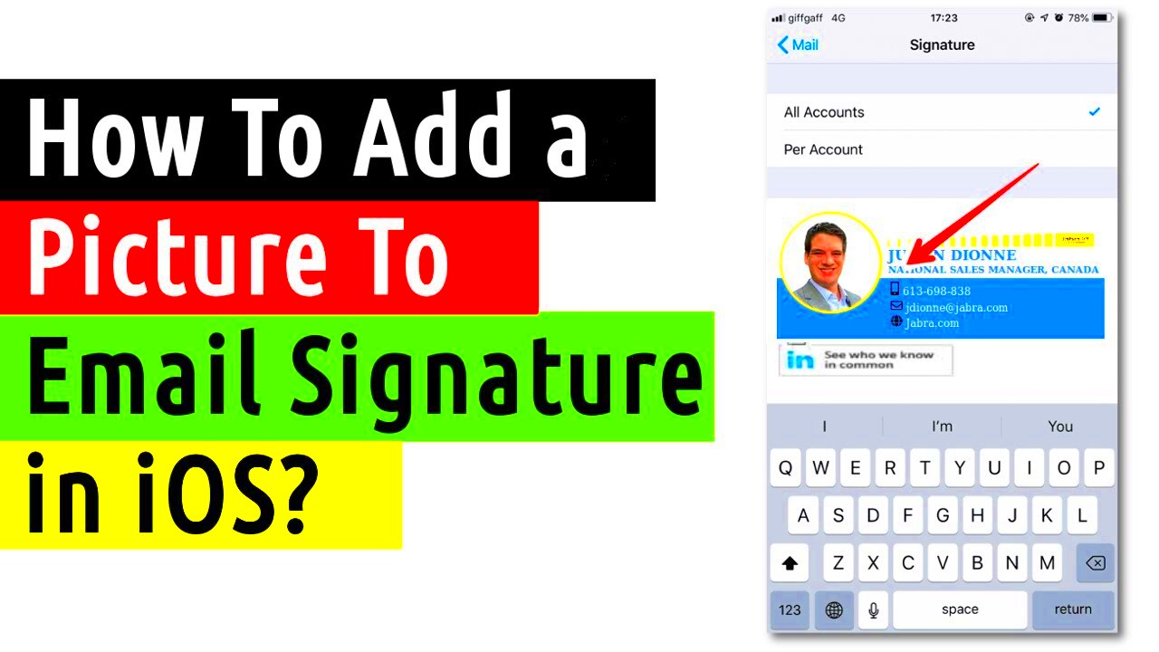 How to add a picture to email signature in ios  Apple mail signature