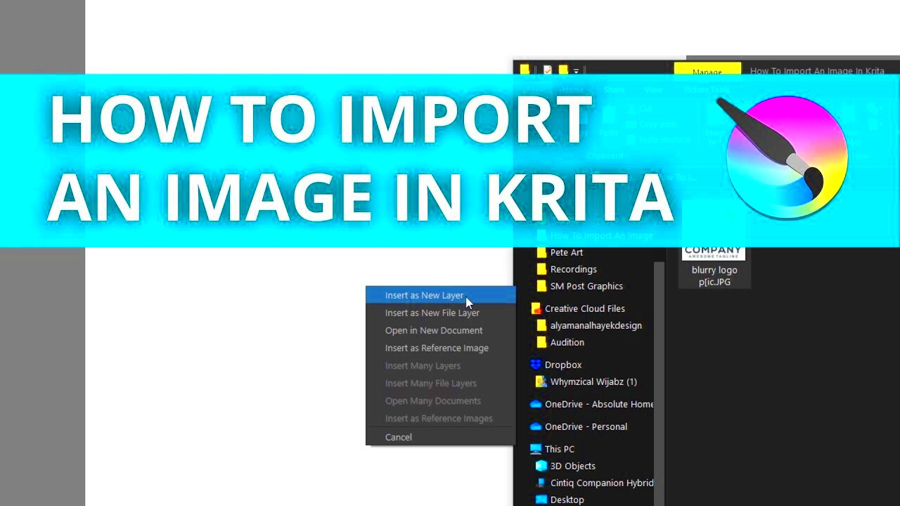 How To Import An Image In Krita  YouTube