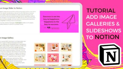 Add Custom Image galleries or Slideshows to Notion  Tutorial  YouTube