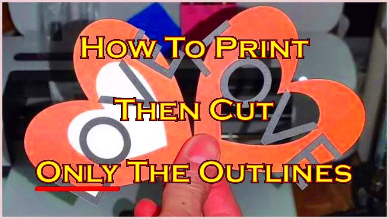 How To Use Cricut for Print Then Cut and Get Outline Only  YouTube