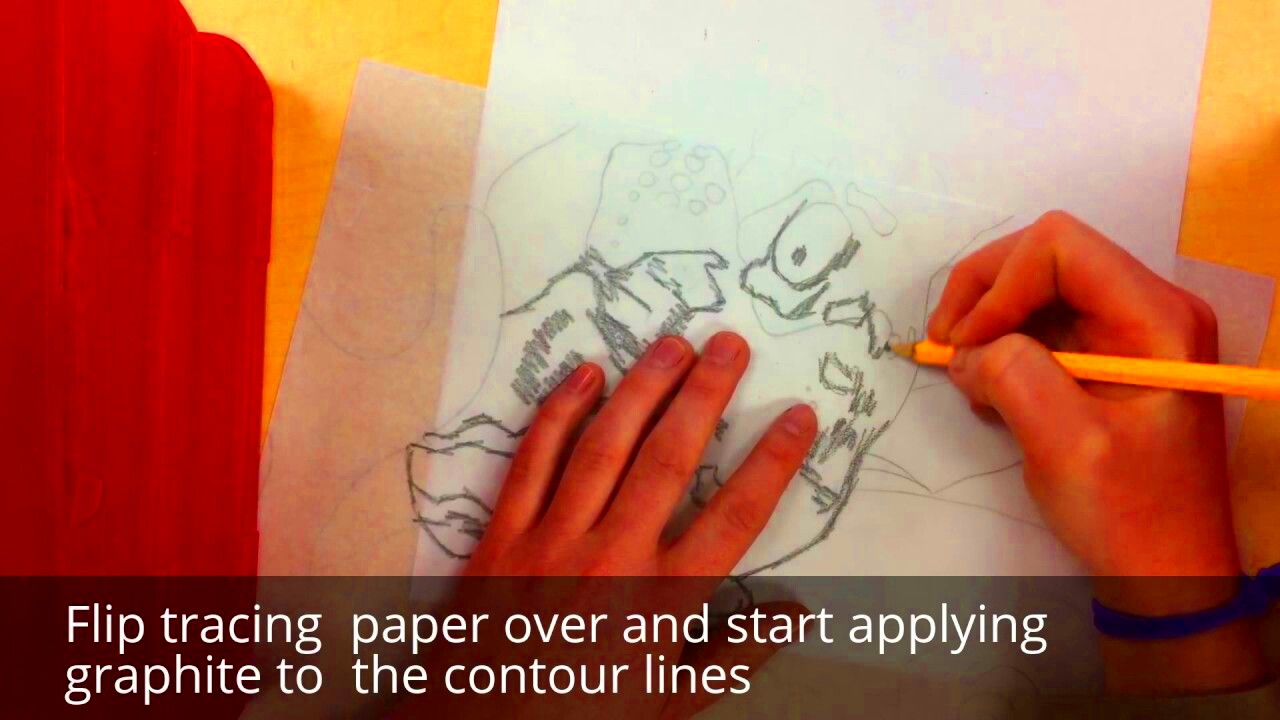 How to trace your drawing onto canvas paper using tracing paper  YouTube