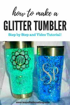 Learn how to Make a Glitter Tumbler with Epoxy DIY Glitter Stainless