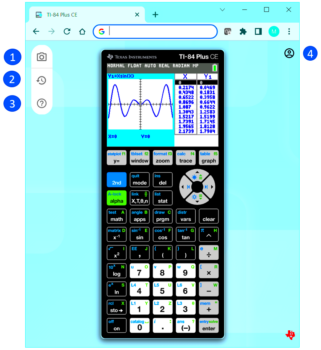 TI84 Plus CE online calculator Workspace Features