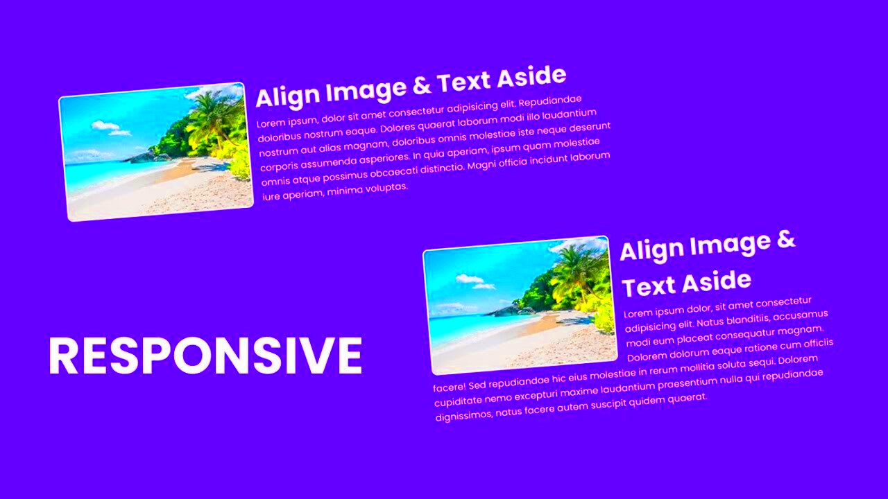 How to Align Image and Text Side by Side in HTML  CSS  Wrap Text